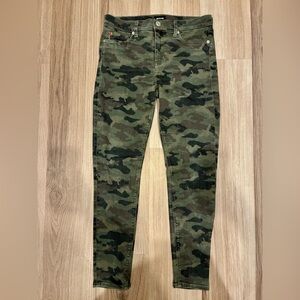 Hudson Jeans Women’s Green Camouflage Skinny Jeans